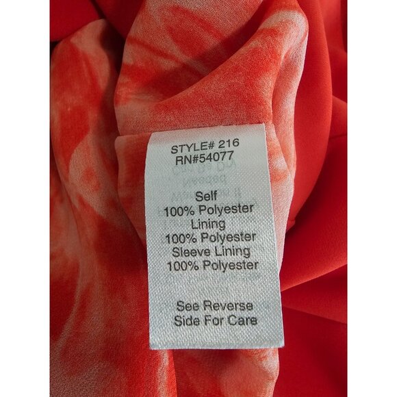 CABI - Womens jacket Sz 4 - Orange Lined -One button Side Closure - Picture 4 of 4